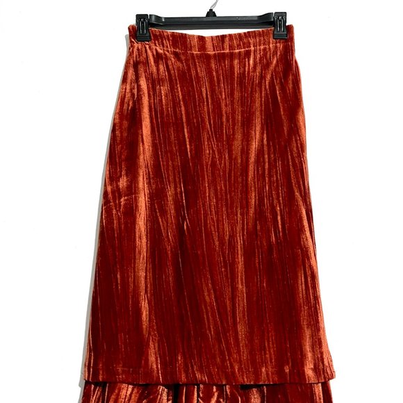 Zara Nwt Velvet High-Waist Skort Pants/Skirt - Picture 6 of 13